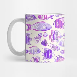 Purple Funky Fishes Mug